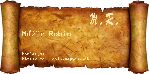 Mór Robin névjegykártya